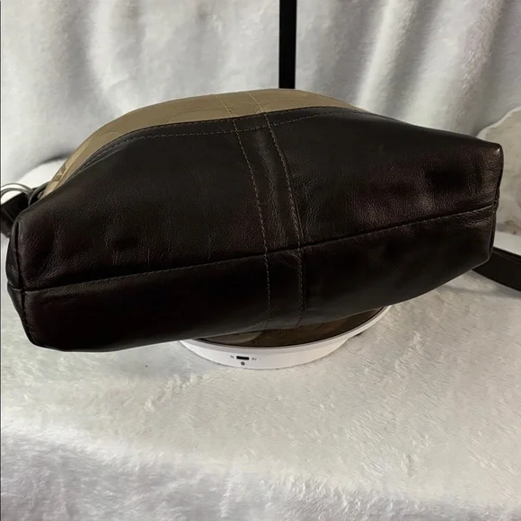 Coach Metallic Bronze and Beige Handbag 2012 - EUC - Picture 4 of 14